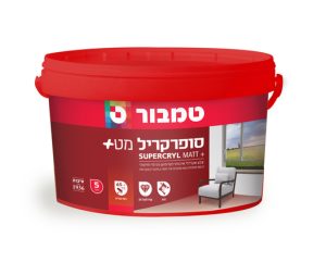 סופרקריל 5 ליטר לבן טמבור סופרקריל 5 ליטר לבן טמבור