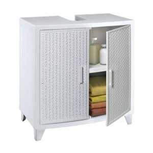 ארון אמבטיה ראטן כתר דגם אומגה Keter Omega Rattan Style Bathroom Cabinet צבע לבן White ארון אמבטיה ראטן כתר דגם אומגה Keter Omega Rattan Style Bathroom Cabinet צבע לבן White