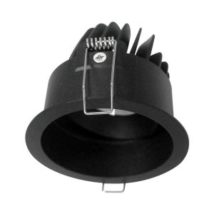 שקוע לד עגול מתכוונן שחור PACO 10W, אור חם 30° שקוע לד עגול מתכוונן שחור PACO 10W, אור חם 30°