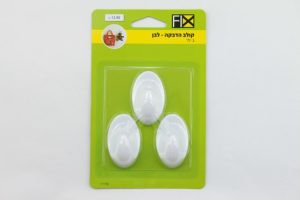 קולב אובאלי בינוני - לבן - 3 יח' (ירוק)