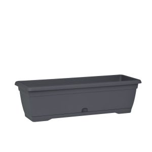 אדנית מיני צבר 35X12.5 H10 + תחתית - פחם אדנית מיני צבר 35X12.5 H10 + תחתית - פחם
