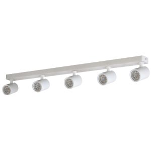 רול.6 חמישייה פס צמוד תקרה מתכוונן גוף לבן 450x112 מ"מ GU10 כולל נורה GU10 בהספק 7W רול.6 חמישייה פס צמוד תקרה מתכוונן גוף לבן 450x112 מ"מ GU10 כולל נורה GU10 בהספק 7W