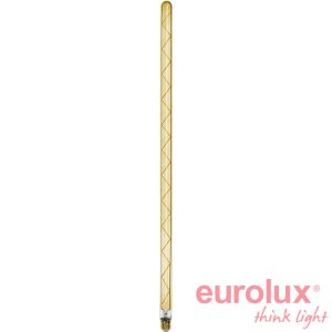 ג'מבו זכוכית עמבר אורך 73 ס"מ 5W E27 2700K T30 ניתן לעמעום