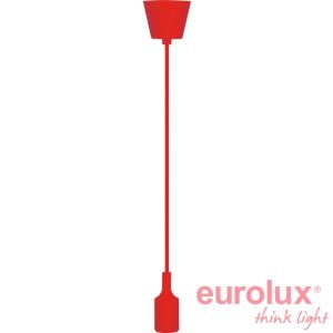 כבל אדום 1.5 מטר מודרני אדום מאט E27 כבל אדום 1.5 מטר מודרני אדום מאט E27