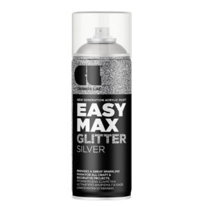 Cosmos Lac Easy Max | קוסמוס לק איזי מקס, הספריי האולטימטיבי – גליטר - כסף - 400 מ"ל Cosmos Lac Easy Max | קוסמוס לק איזי מקס, הספריי האולטימטיבי – גליטר - כסף - 400 מ"ל