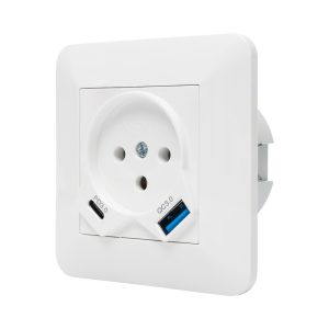 שקע +מטען 2 יציאות 20W PD +USB שקע +מטען 2 יציאות 20W PD +USB