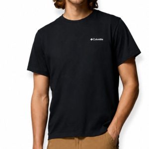 חולצה קצרה לגברים Columbia CSC Logo Back Tee שחור Black חולצה קצרה לגברים Columbia CSC Logo Back Tee שחור Black