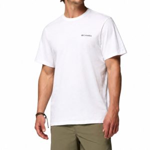 חולצה קצרה לגברים Columbia CSC Logo Back Tee לבן White חולצה קצרה לגברים Columbia CSC Logo Back Tee לבן White