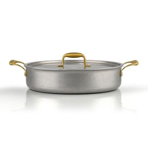 סוטאז' נירוסטה מעושנת 28 ס"מ ידיות זהב AMORIA מבית Food appeal סוטאז' נירוסטה מעושנת 28 ס"מ ידיות זהב AMORIA מבית Food appeal