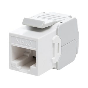 שקע מחשב לא מסוכך לקיסטון RJ45 CAT6A UTP ניסקו סוויץ' שקע מחשב לא מסוכך לקיסטון RJ45 CAT6A UTP ניסקו סוויץ'