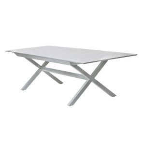 שולחן גינה נפתח ברצלונה מאלומיניום Barcelona Extendable Dining Table צבע אבן Stone שולחן גינה נפתח ברצלונה מאלומיניום Barcelona Extendable Dining Table צבע אבן Stone