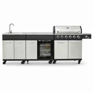 מטבח גן סנטה פה NET BROIL עם 6 מבערים וכיור